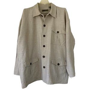Mosa linen color ramie blend chore jacket oversized size M